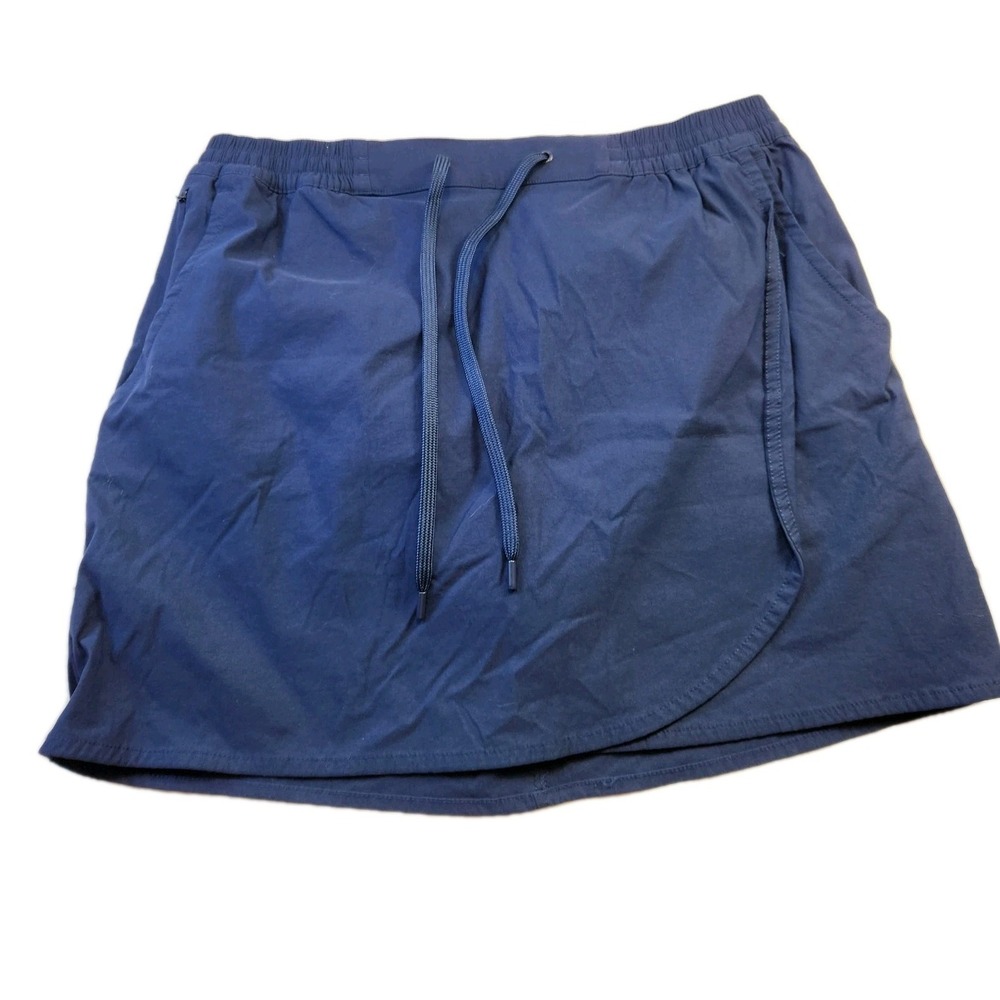 Eddie Bauer Womens Tulip Hem Skort Blue Sz Large Hiking Outdoor Athleisure Skirt